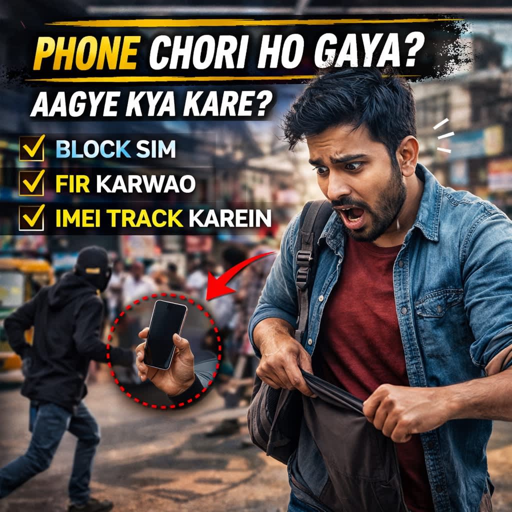 मोबाइल चोरी होने पर क्या करें - CEIR पोर्टल से IMEI block